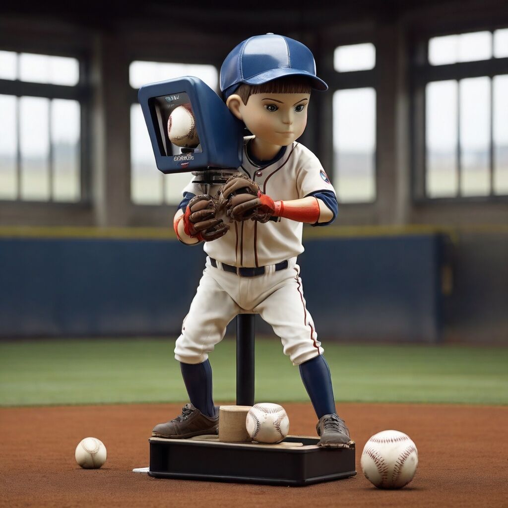 Data analysis software showing pitcher machine accuracy