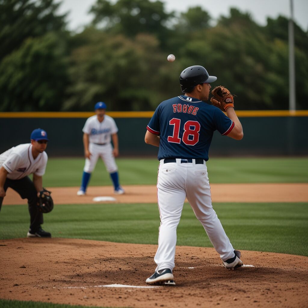 Composite baseball bat on grass