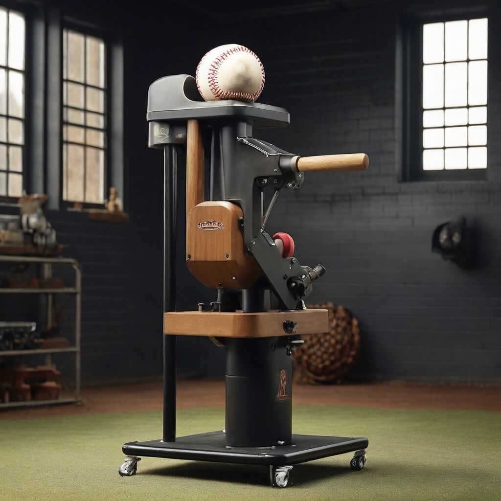 Fielding drills with baseball machine