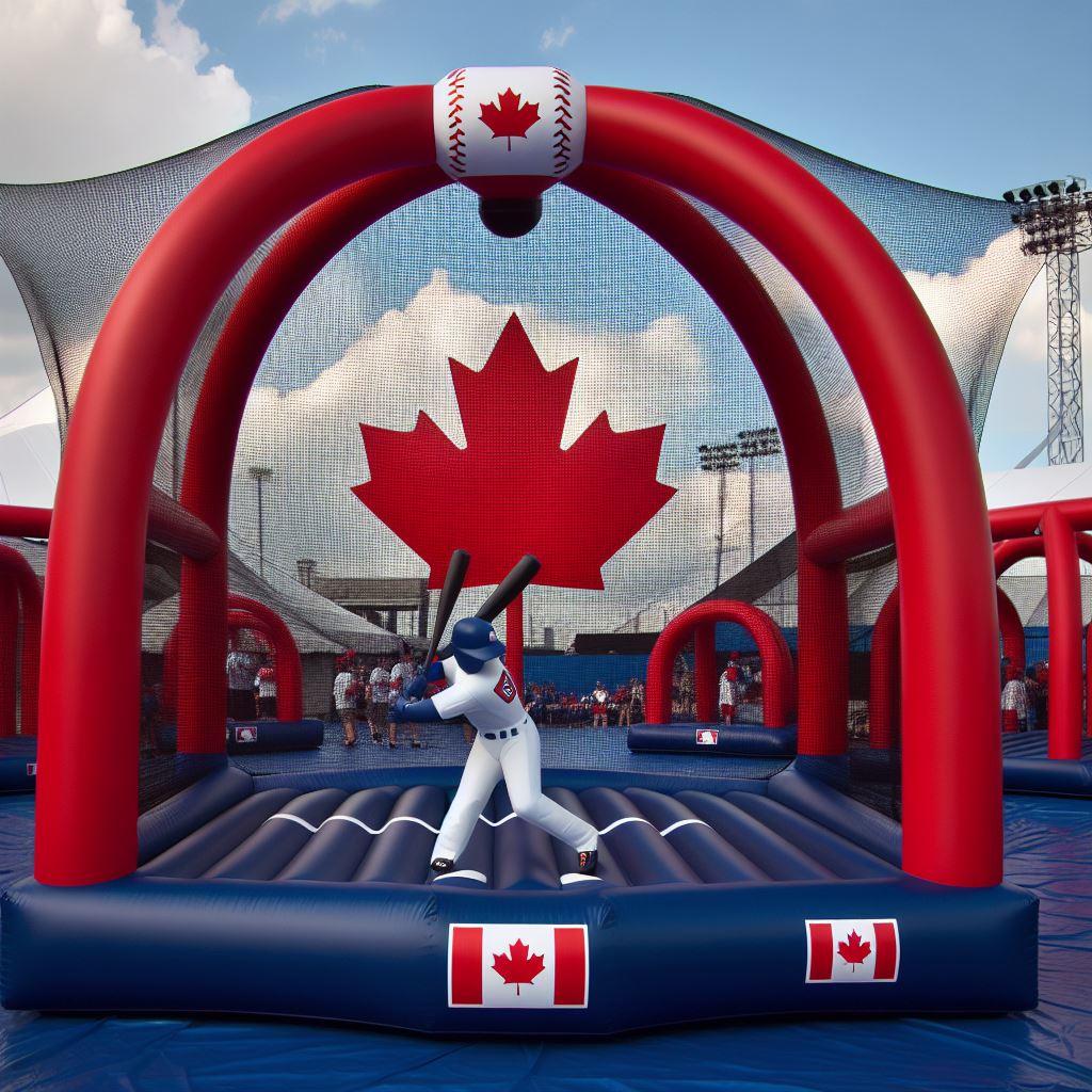 Mizuno Inflatable Batting Cage Setup