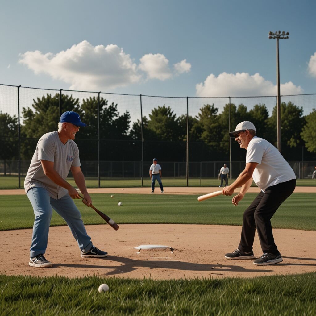 Professional model bat on grass