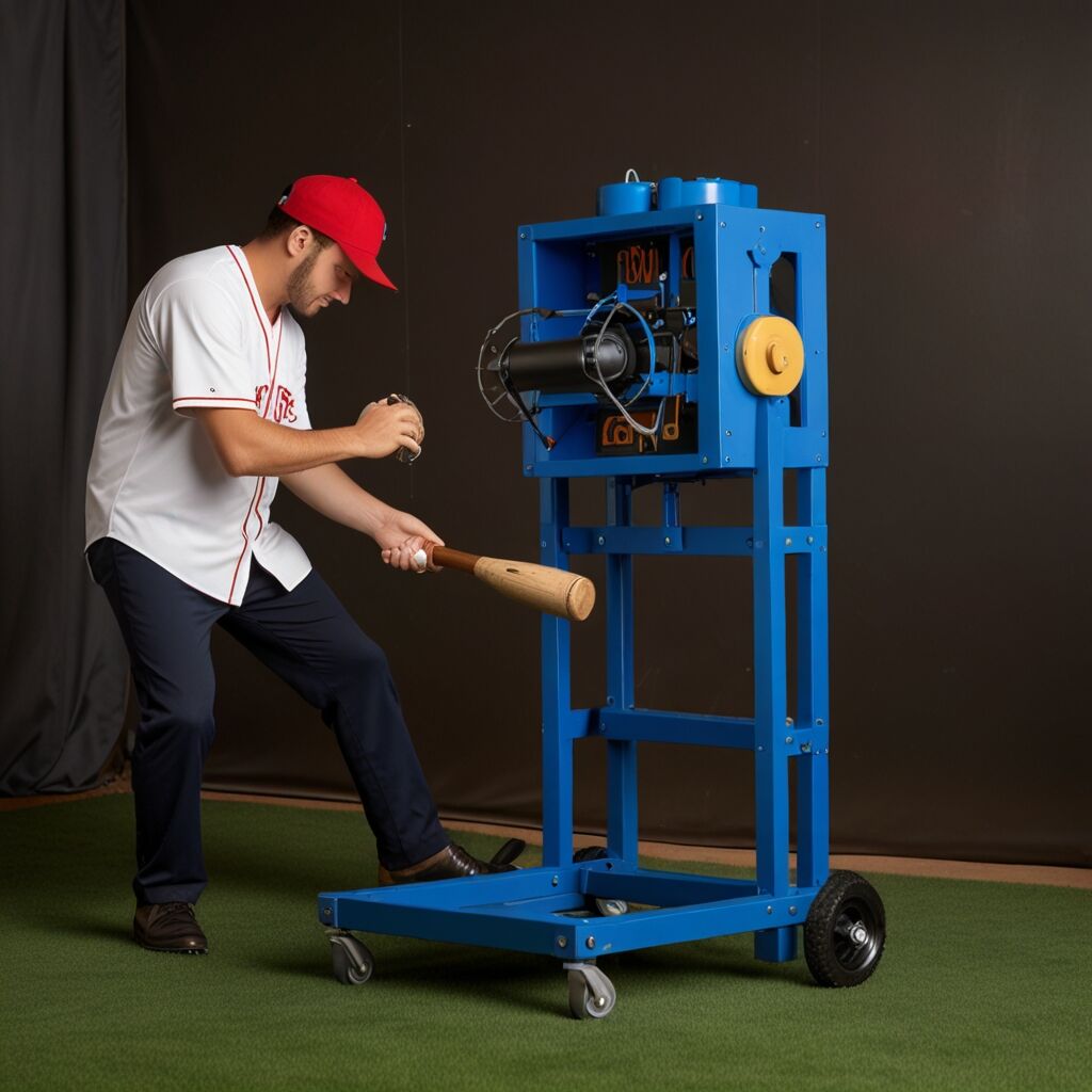 Youth baseball player using Zooka