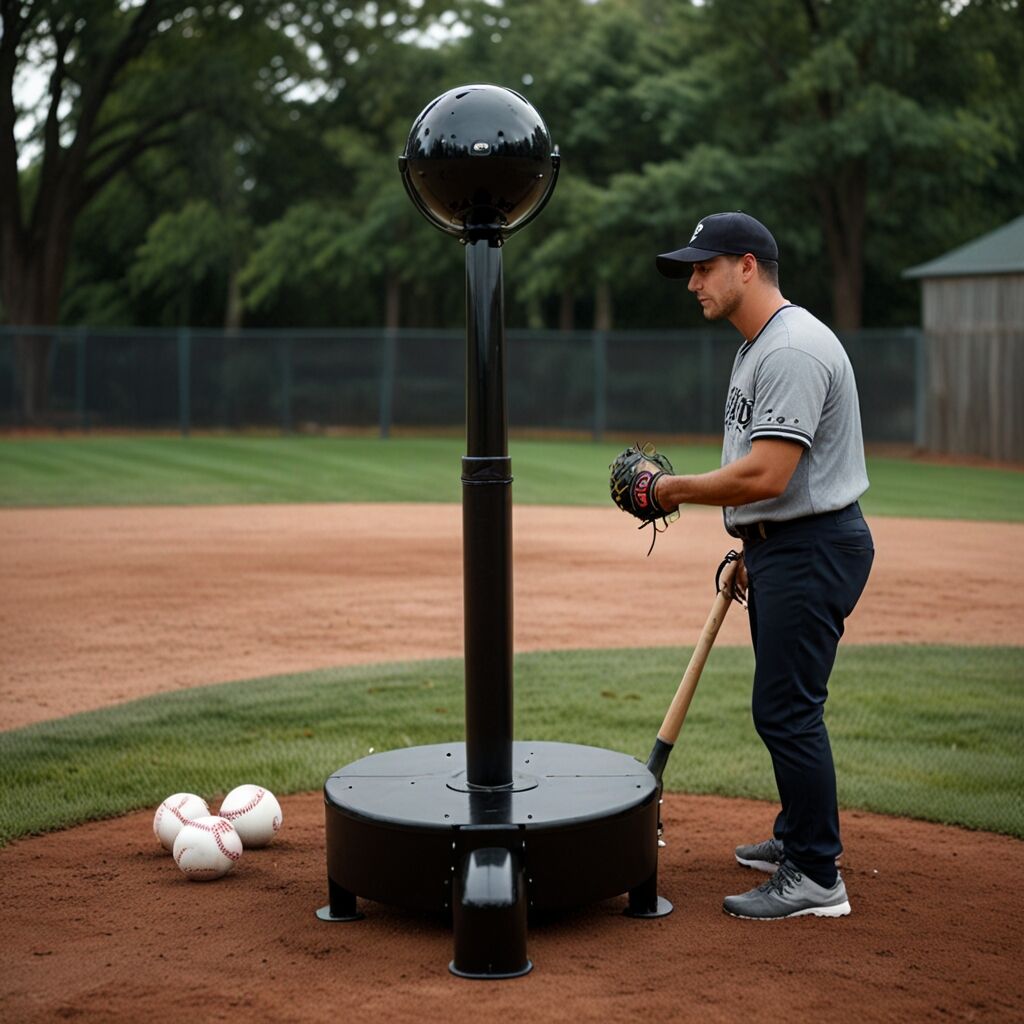 Zooka ZS740 pitching machine in action